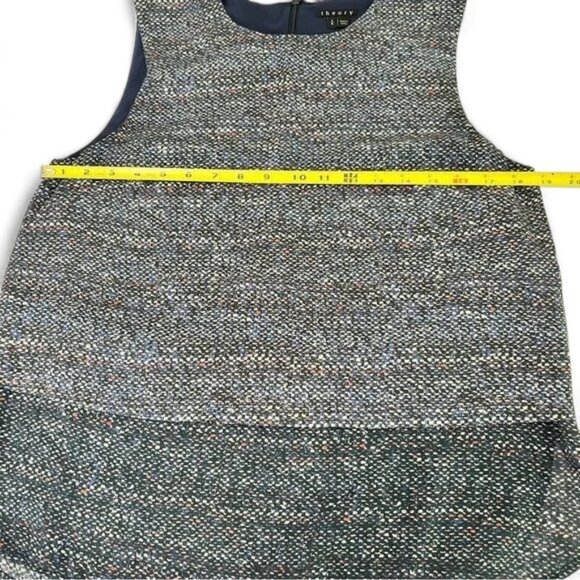 Theory Hodal‎ C Silk Sleeveless Blouse Size Large Dark Academia Professor Core - Picture 7 of 14